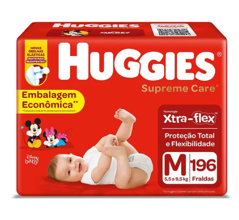 Huggies Fralda Supreme Care M 196 Unidades