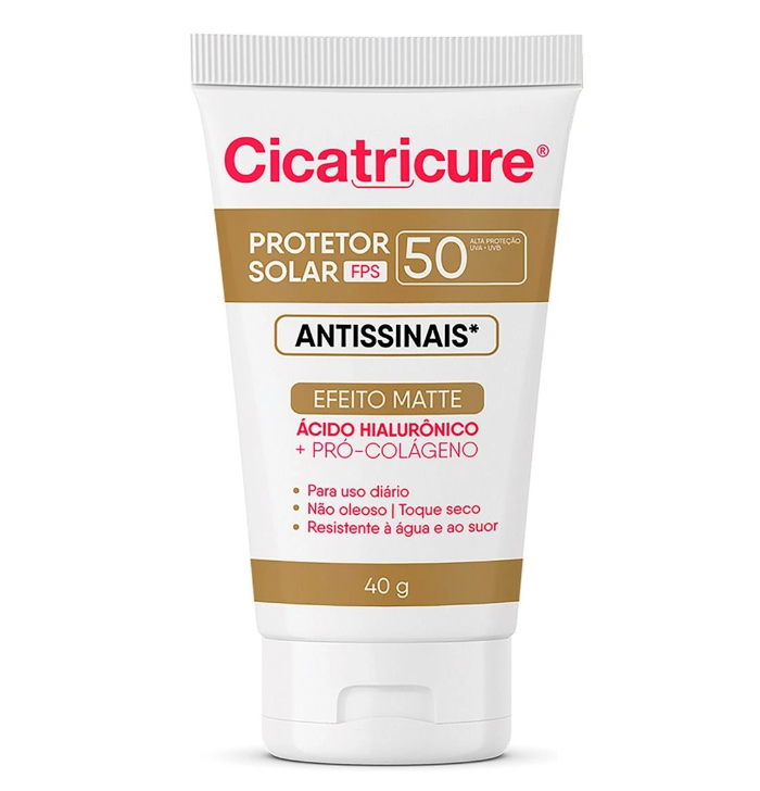 Protetor Solar Facial Cicatricure FPS50 Efeito Matte Antissinais 40g - Imagem 3