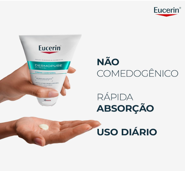 Creme Corporal Antiacne Eucerin Dermo Pure Efeito Triplo 200ml - Imagem 3