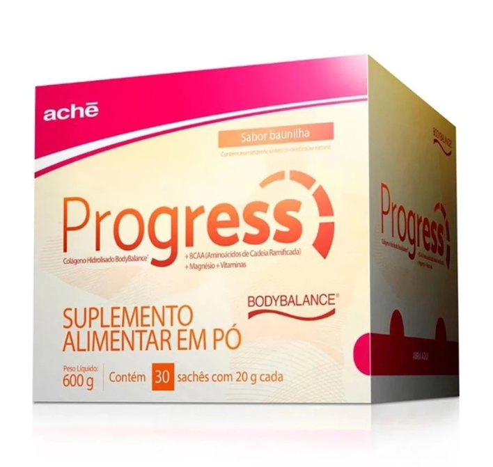 Suplemento Alimentar Progress sabor Baunilha 30 sachês