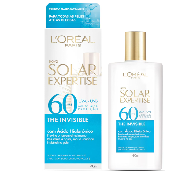 Protetor Solar Facial L'oréal Paris Fps 60 Solar Expertise The Invisible 40ml