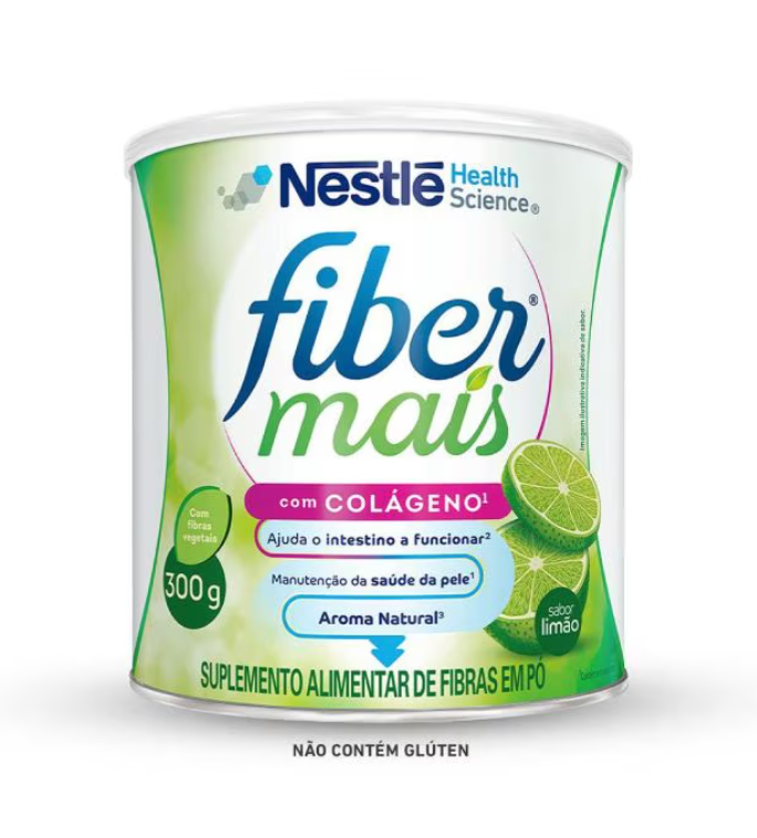 Fiber Mais Colágeno sabor limão 300g
