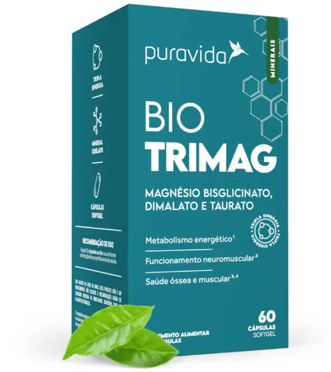 BioTrimag Trimagnésio Puravida 60 cápsulas