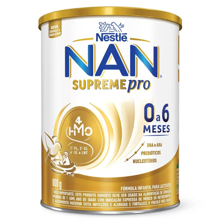 Fórmula Infantil NAN Supreme Pro de 0 a 6 meses 800g