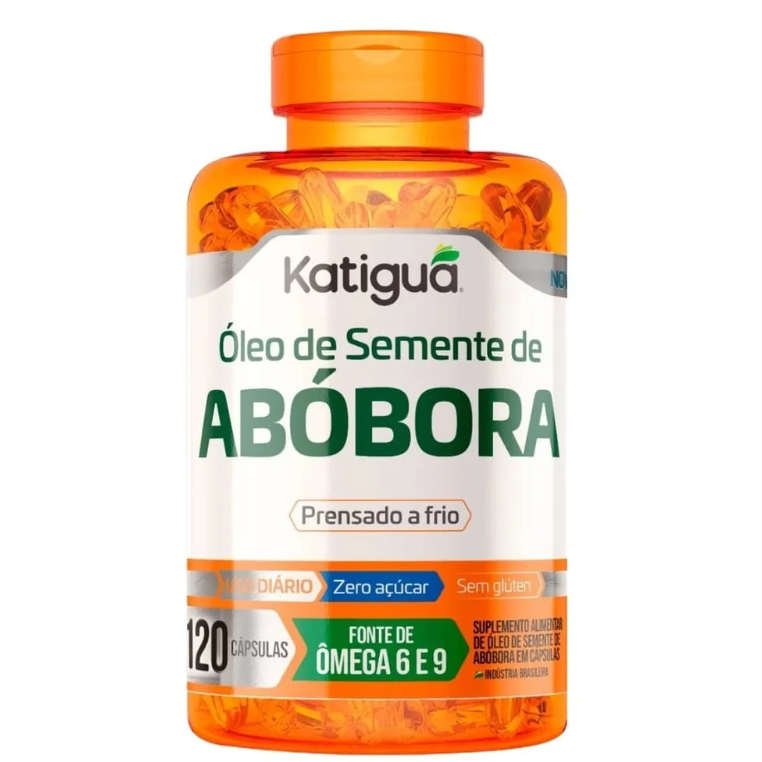 Óleo de Semente de Abobora 1000mg Katiguá 120 Cápsulas