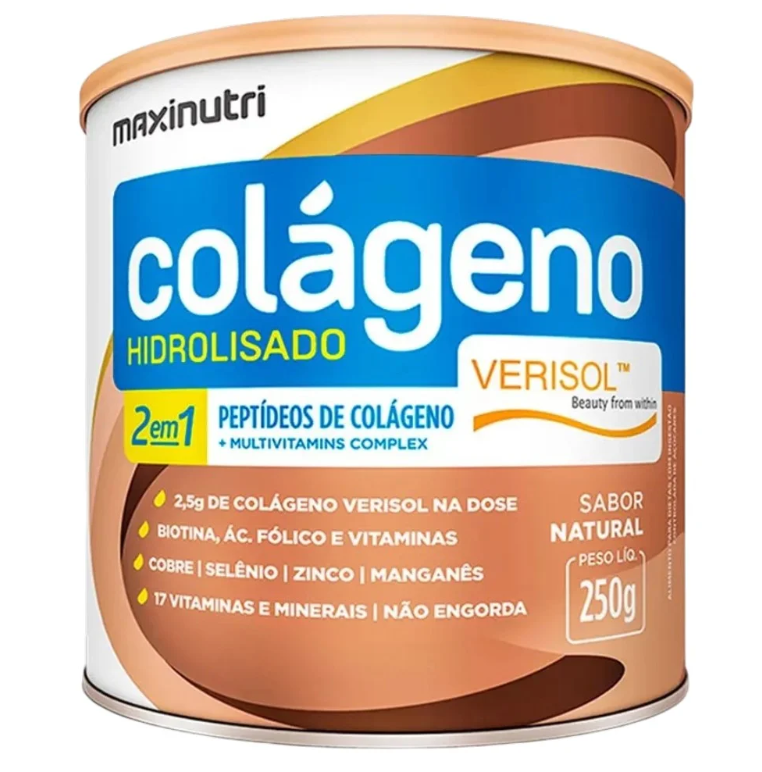 Colágeno Hidrolisado 2 em 1 Verisol Natural Maxinutri 250g