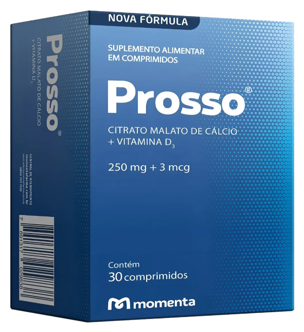 Cálcio + Vitamina D Prosso 30 comprimidos