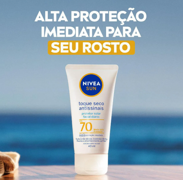 Nivea Sun Protetor Solar Facial Seco Antissinais Fps70 40ml - Imagem 6